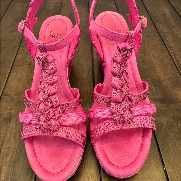 Impo Fuchsia Wedge Sandals - Picture 3 of 5